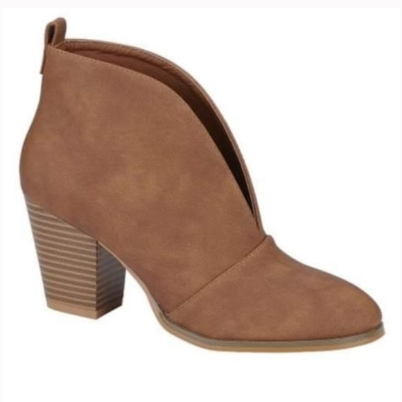 weeboo Shoes - Weeboo l Brown Ramona Faux Leather Booties